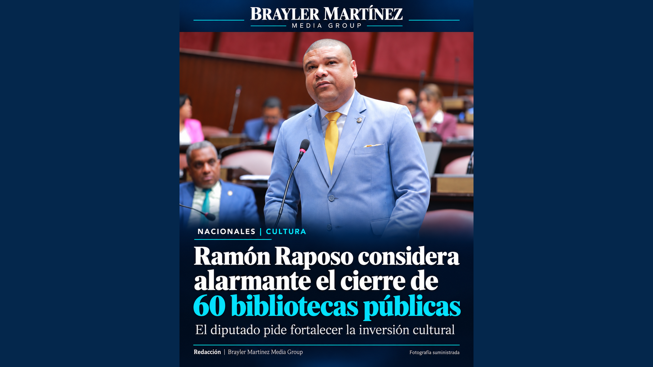 Ramón Raposo durante una intervención en la Cámara de Diputados; imagen suministrada con identificación de Brayler Martínez Media Group.